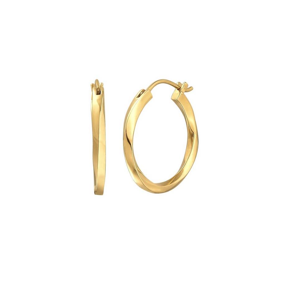 Elli  Ohrringe Creolen Twisted Gedreht Trend 