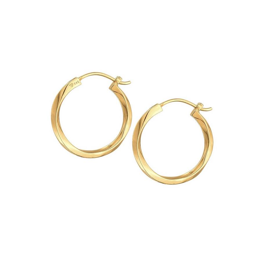 Elli  Ohrringe Creolen Twisted Gedreht Trend 