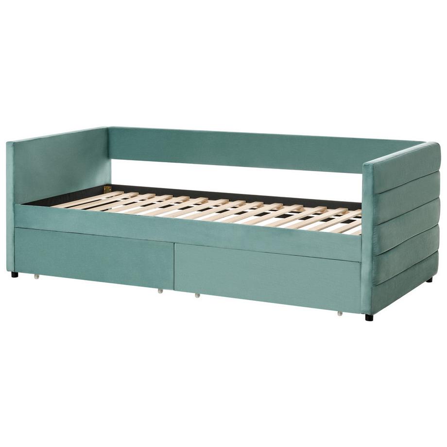 Beliani Letto da giorno con contenitore en Velluto  MARRAY  