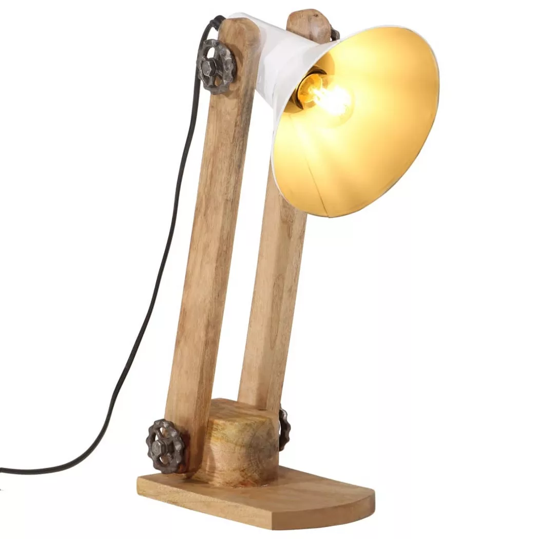 VidaXL – Schreibtischlampe eisen, 60 cm, Weiss