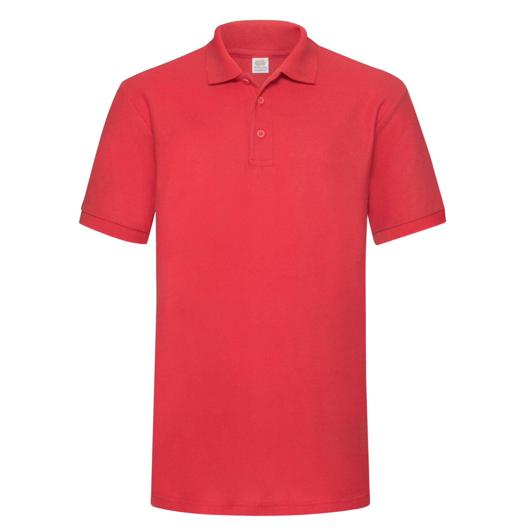Image of Poloshirt Schwere Qualität Herren Rot Bunt XL