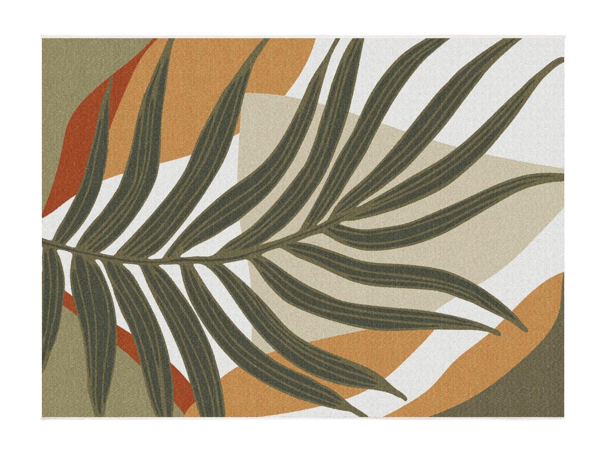 Vente-unique Tapis intérieur ou extérieur motif tropical - 150 x 200 cm - Multicolore - FLORINA  