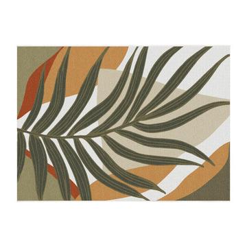 Tapis intérieur ou extérieur motif tropical - 150 x 200 cm - Multicolore - FLORINA