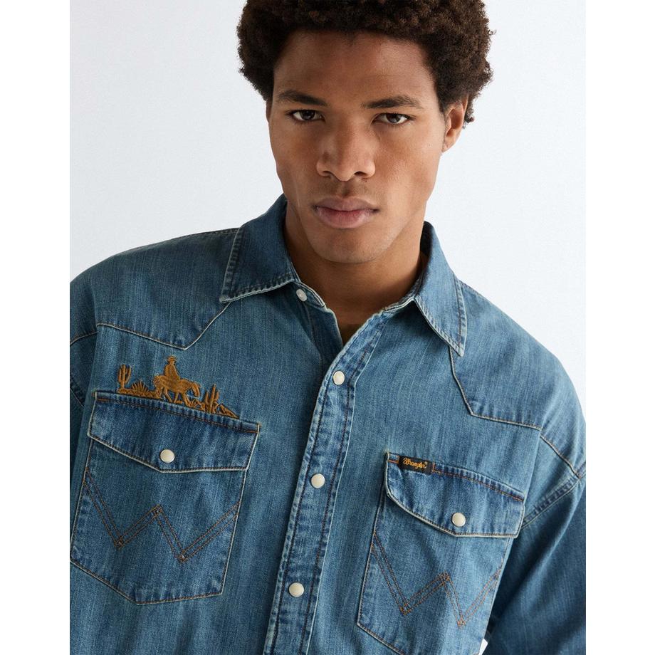 Wrangler Western Jeanshemd  