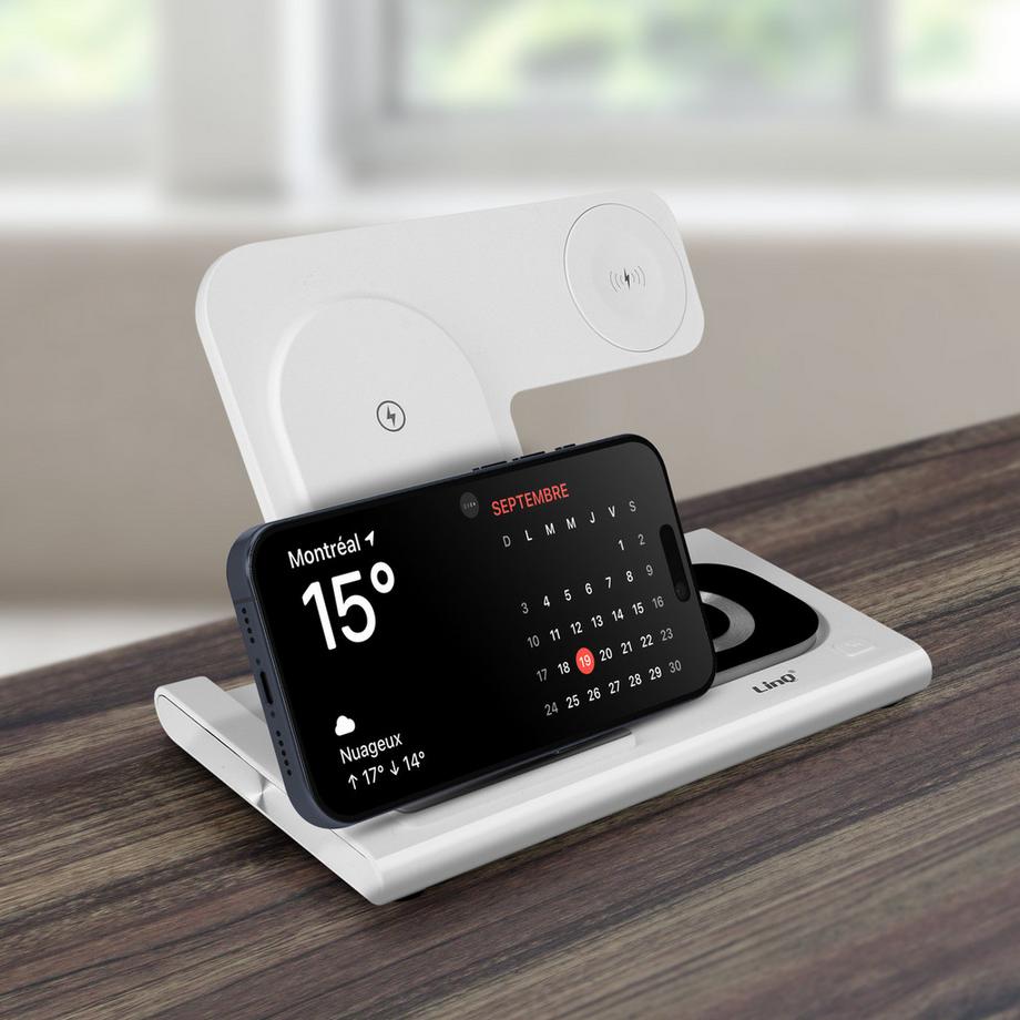 Avizar  3-in-1 QI-Ladestation LinQ Weiß 