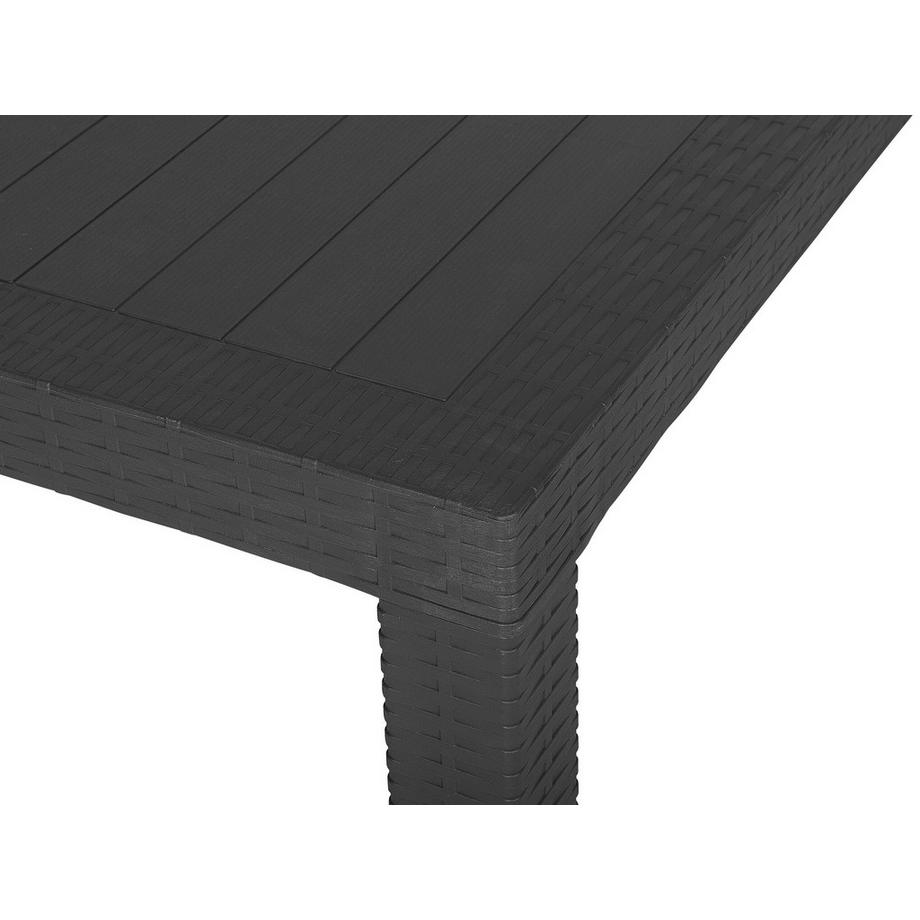 Beliani Table de salle à manger de jardin en Matière synthétique Industriel FOSSANO  