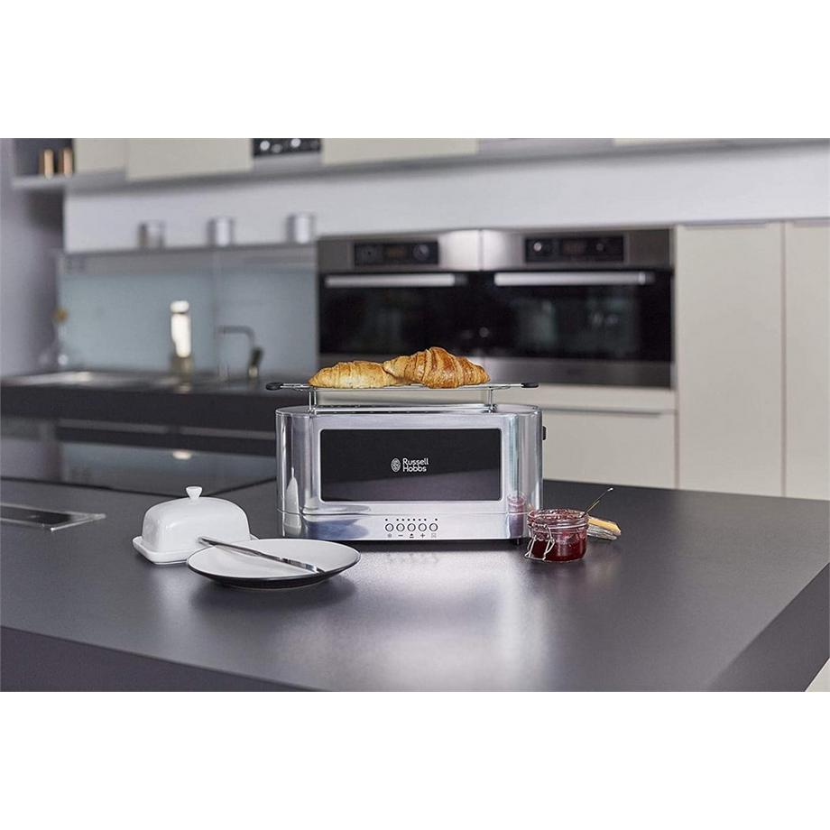Russell Hobbs Tostapane a fessura lunga Elegance - Acciaio inox/Nero  