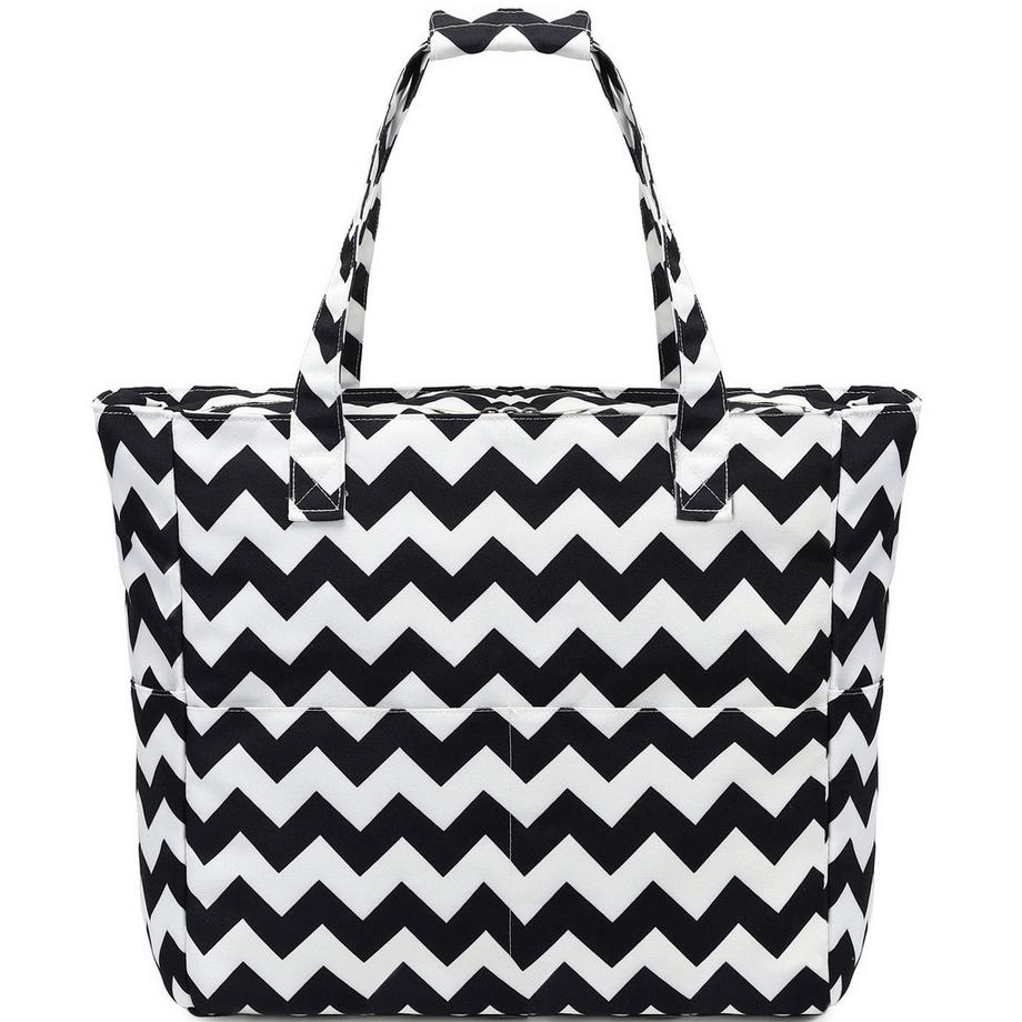 Große Strandtasche mit Reißverschluss Wasserdichte Umhängetasche Tragetasche Shopper