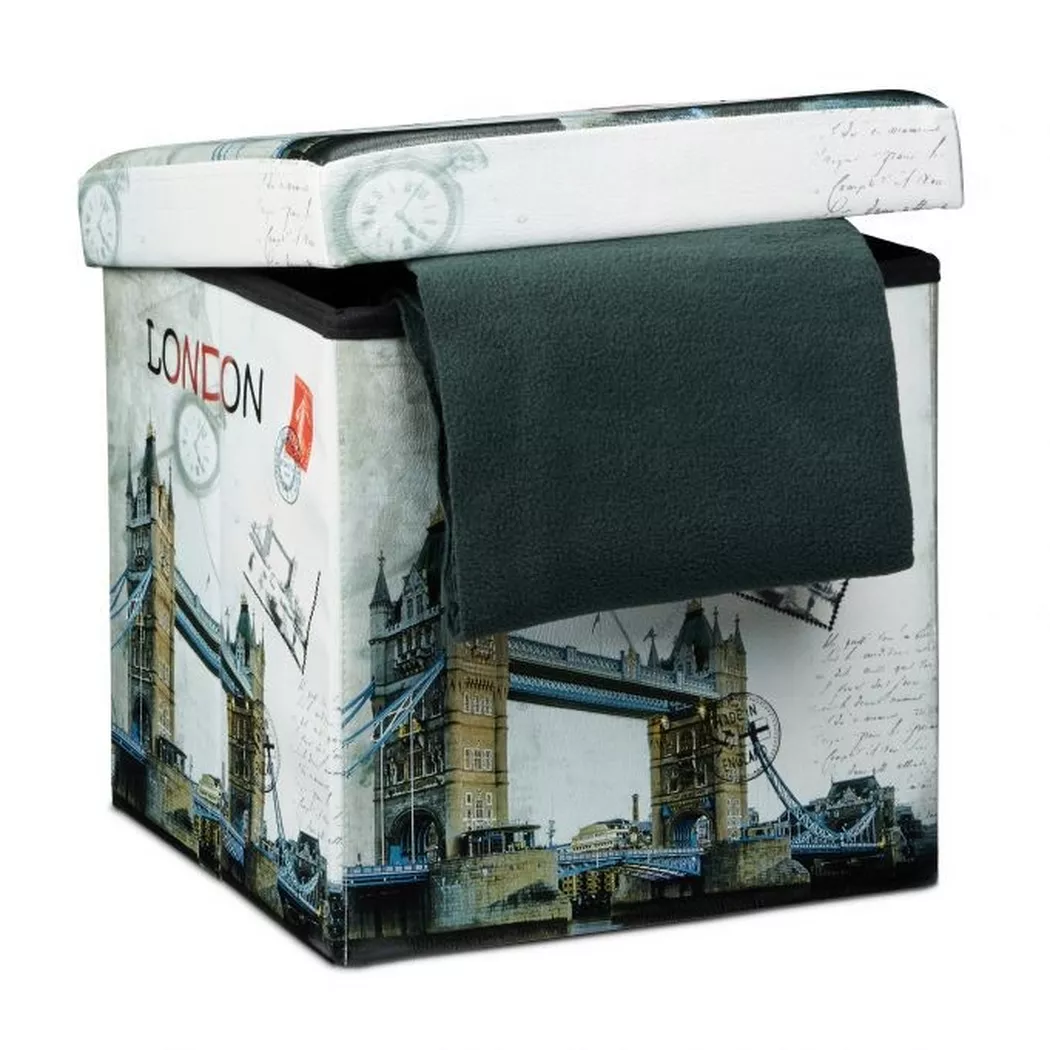 B2X - Sgabello con vano contenitore Motivo Trend, 38X40CM