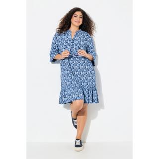 Ulla Popken Abito in jersey A-line Scollo a tunica Maniche 3/4  