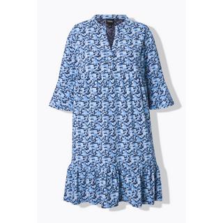 Ulla Popken Abito in jersey A-line Scollo a tunica Maniche 3/4  