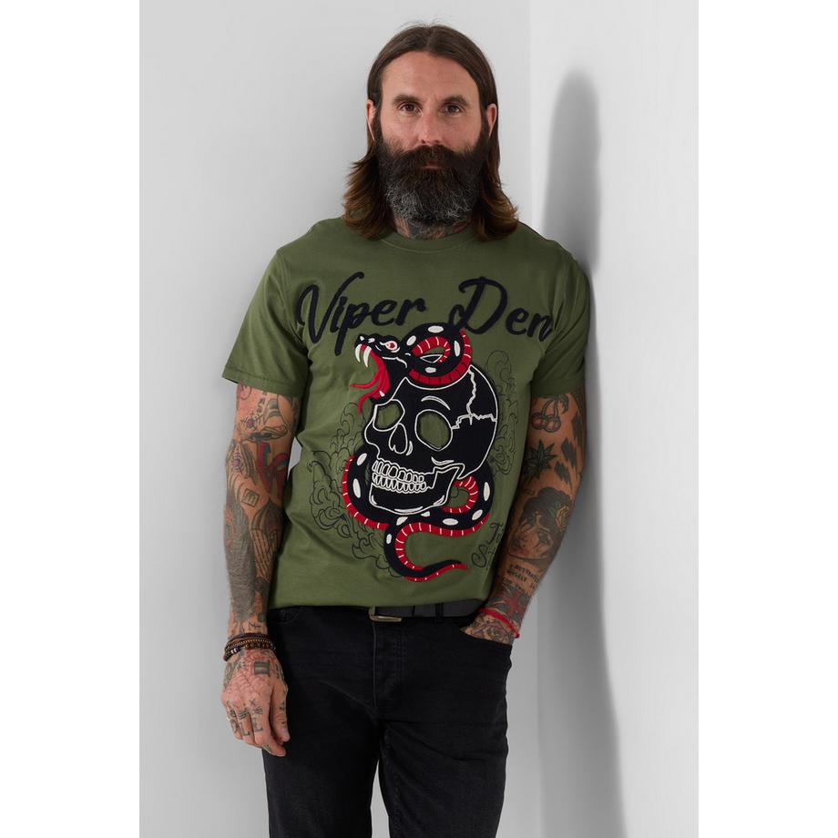 Joe Browns Besticktes Graphic-T-Shirt mit Totenkopf-Detail  