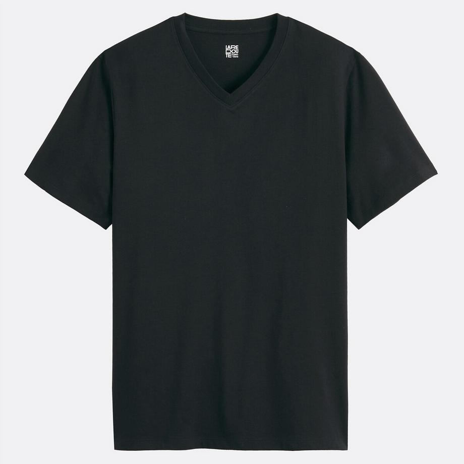 La Redoute Collections T-shirt Coton Col V Manches Courtes  