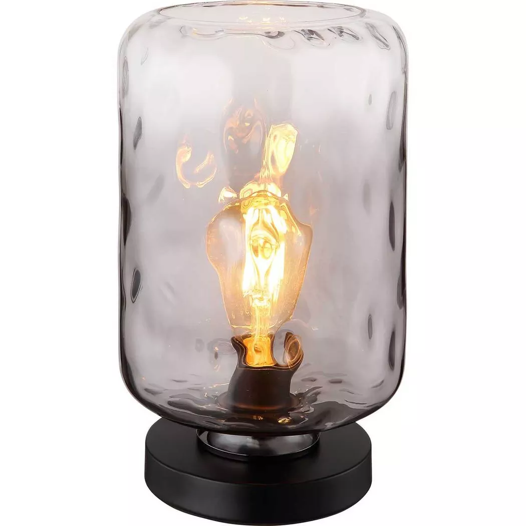 mutoni light – Tischleuchte Darina Metall rauchfarben 1xE27, One Size