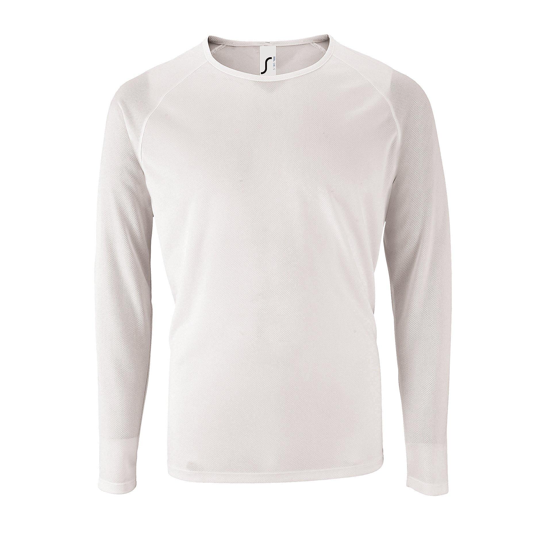 Image of Performance Tshirt Sporty, Langärmlig Unisex Weiss S
