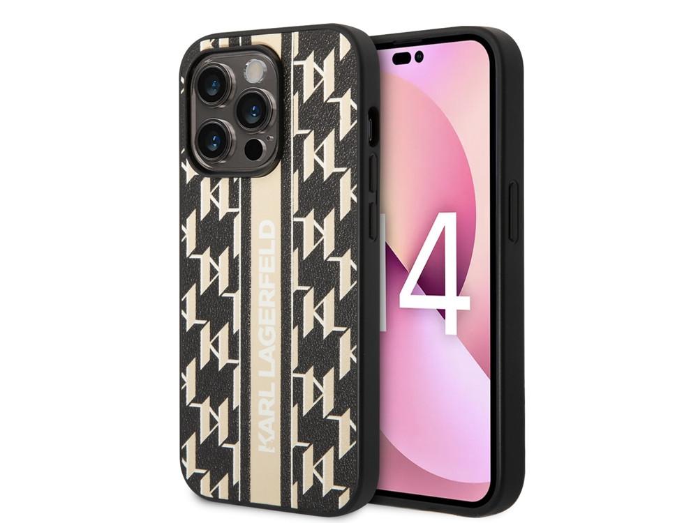 KARL LAGERFELD  Cover iPhone 14 Pro PU Monogram Stripe 