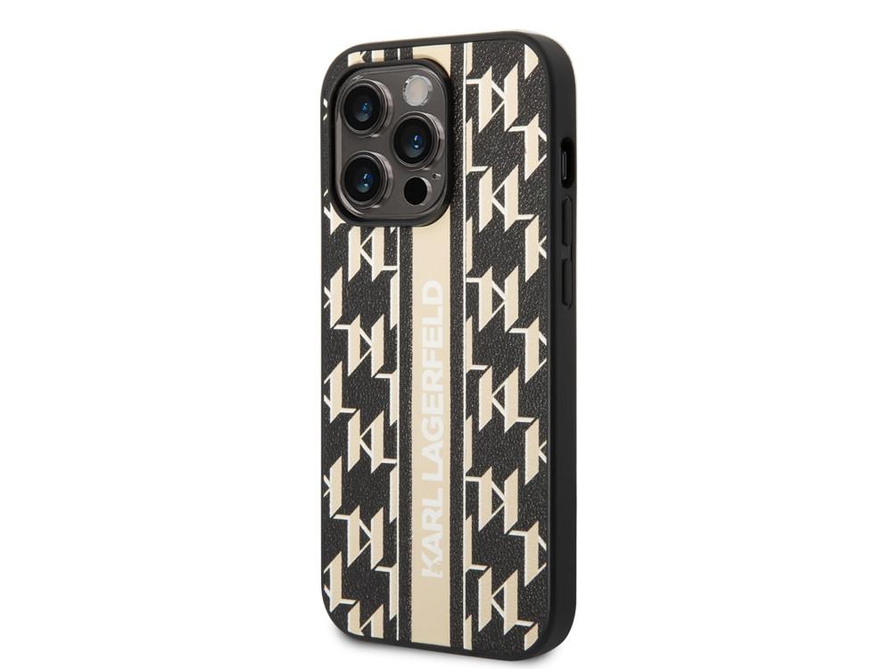 KARL LAGERFELD  Cover iPhone 14 Pro PU Monogram Stripe 