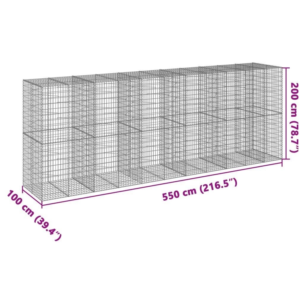 VidaXL Panier gabion fer  