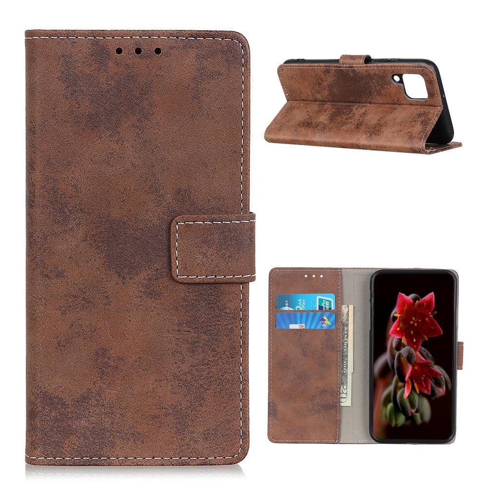 Cover-Discount  Galaxy A12 - Vintage Etui Wildleder Optik 