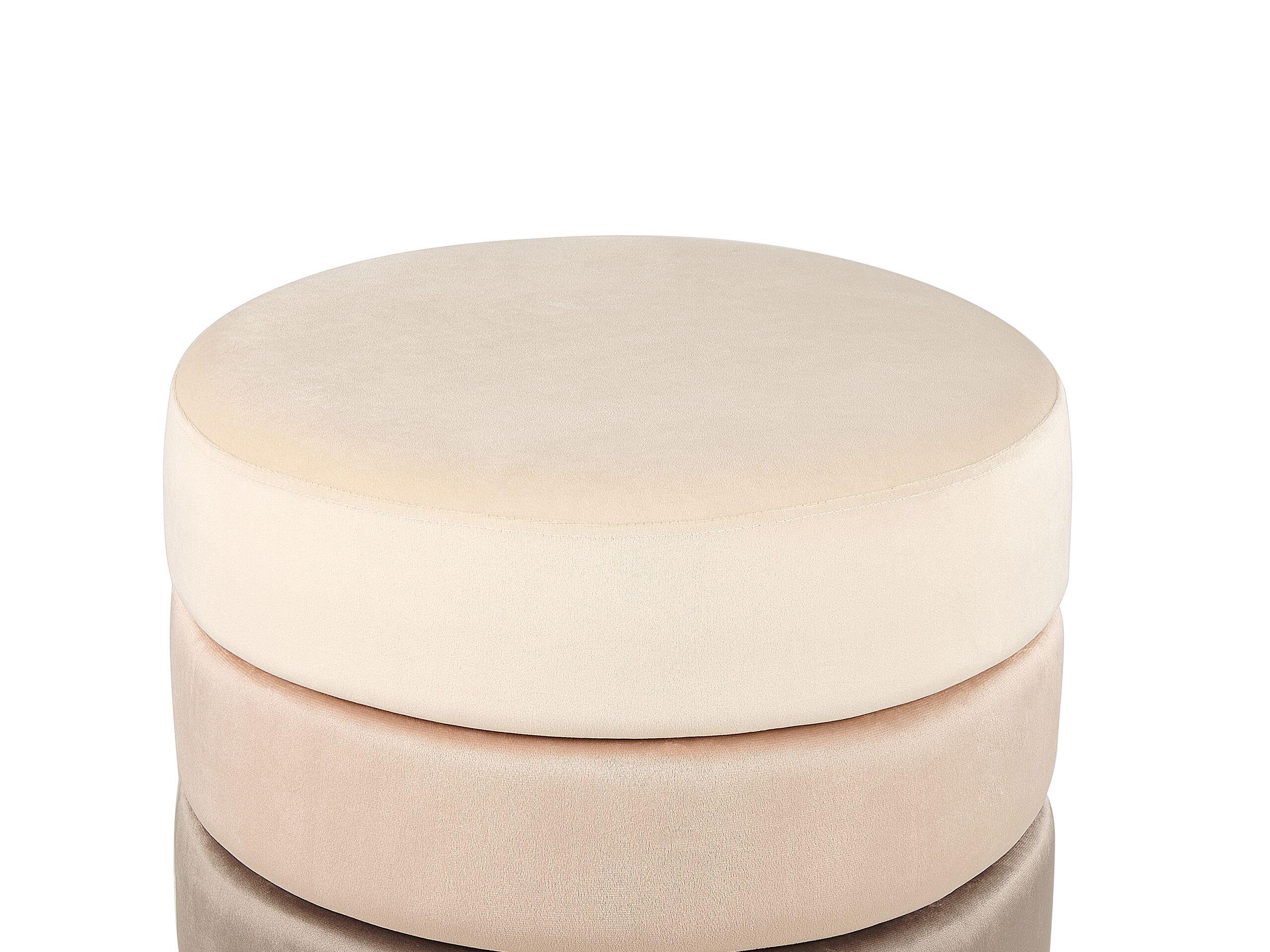 Beliani Pouf en Velours Moderne LOUIN  