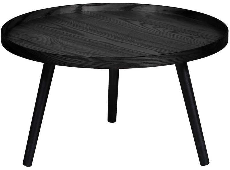 mutoni Tavolino Mesa L in legno nero 60x60  