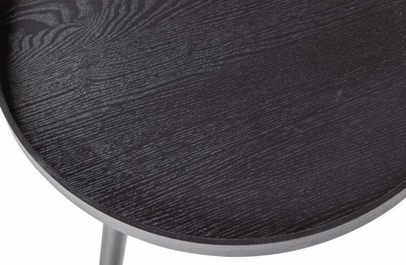 mutoni Table d'appoint Mesa L bois noir 60x60  