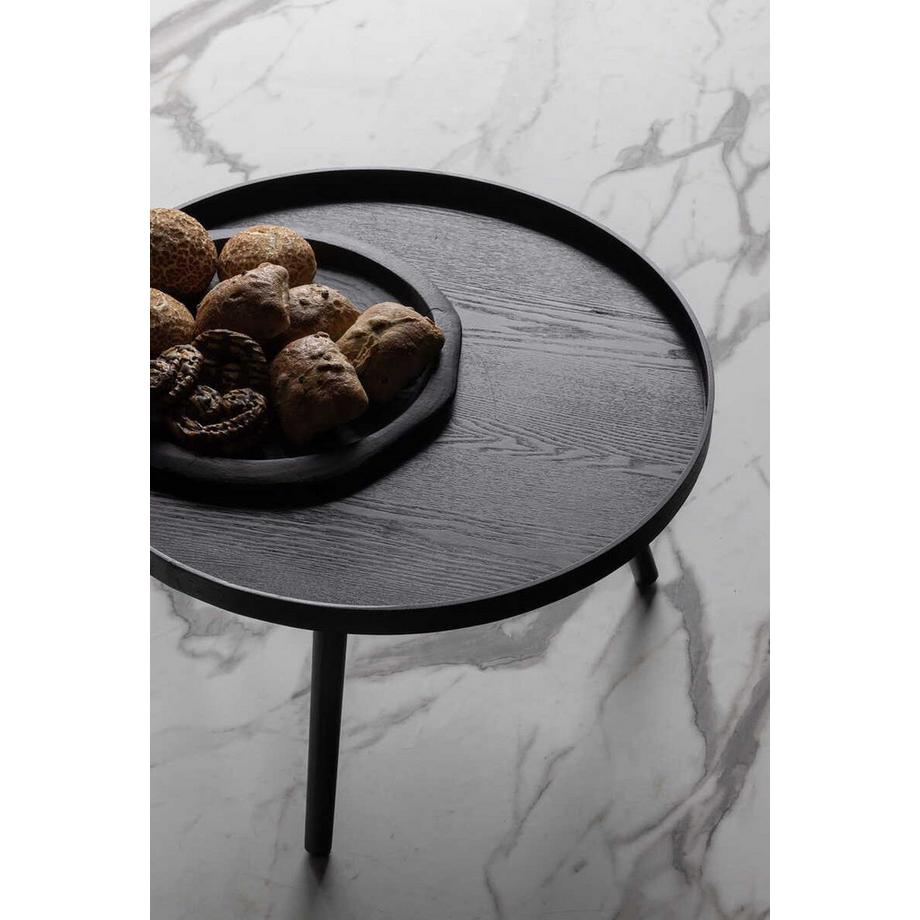 mutoni Table d'appoint Mesa L bois noir 60x60  