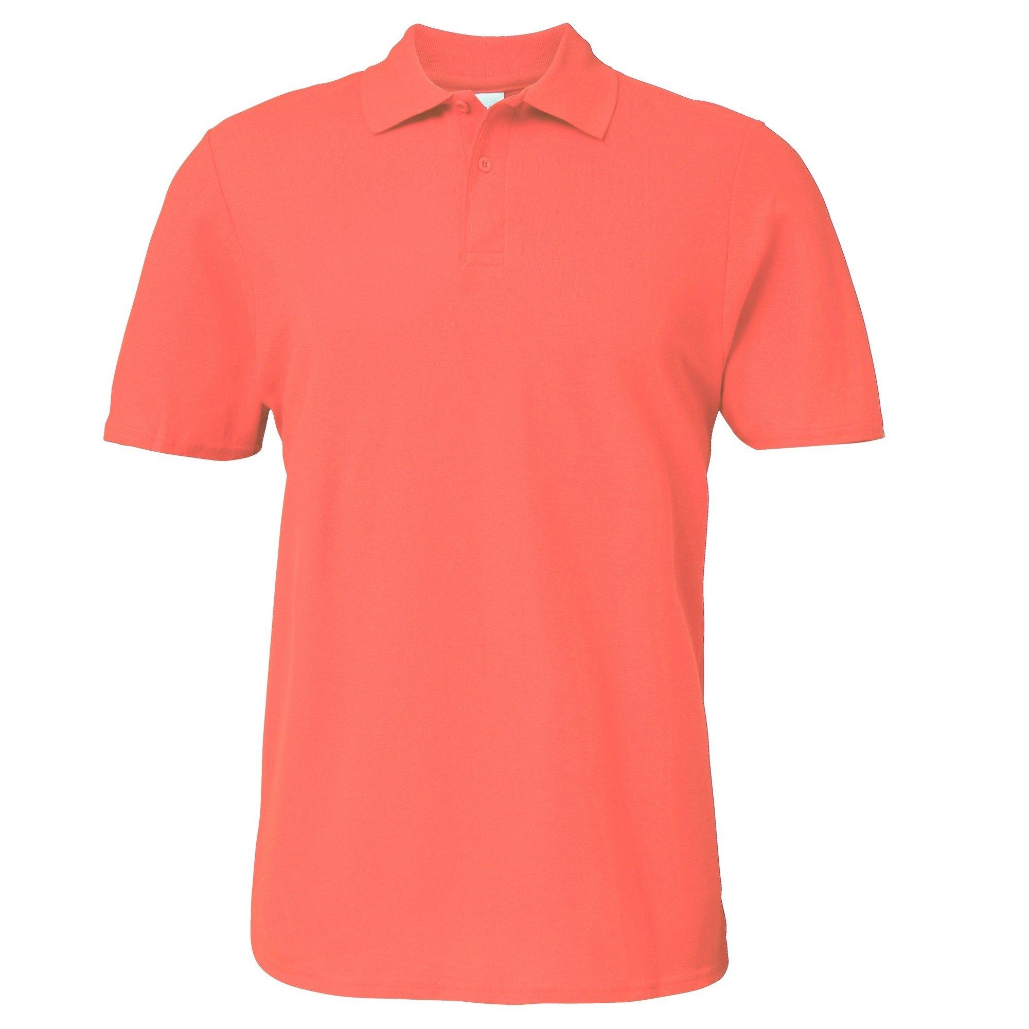 Image of Softsyle Kurzarm Doppel Pique Polo Shirt Herren Lachs S