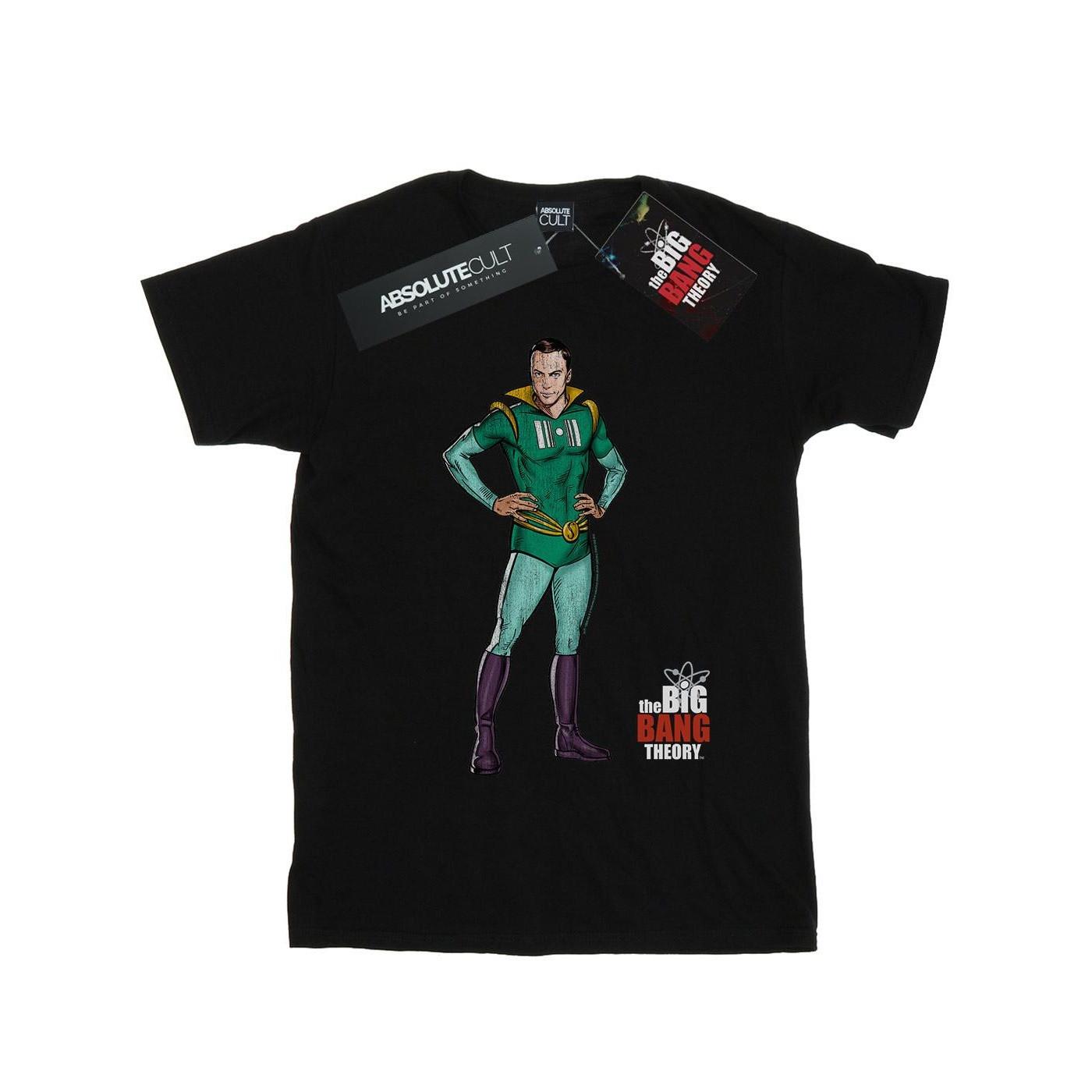 Image of Sheldon Superhero Tshirt Herren Schwarz L