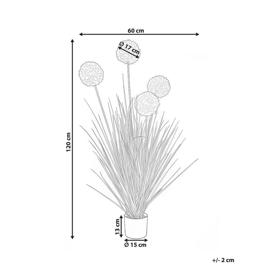 Beliani Plante artificielle en Matière synthétique Scandinave SNOWBALL BUSH  