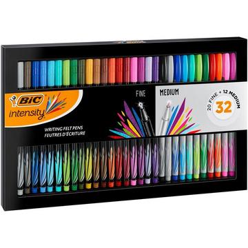 BIC Intensity Fine & Medium Box  32 Farben ass.