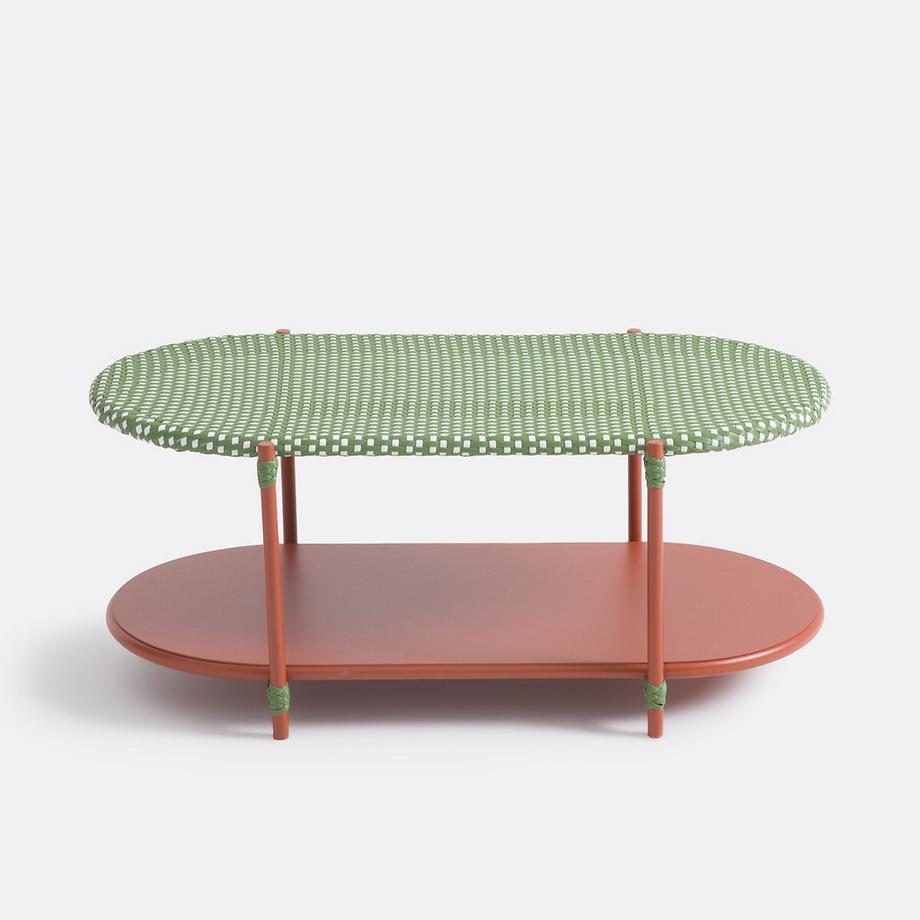 La Redoute Intérieurs Garten-Loungetisch Matu mit 2 Ablagen  