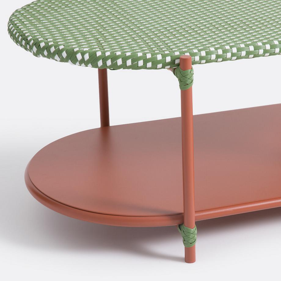 La Redoute Intérieurs Garten-Loungetisch Matu mit 2 Ablagen  