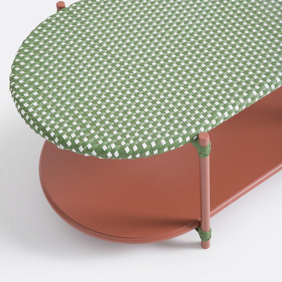 La Redoute Intérieurs Garten-Loungetisch Matu mit 2 Ablagen  
