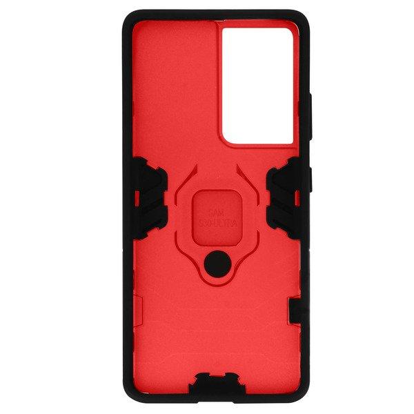 Avizar  Coque Samsung S21 Ultra Bague Rouge 