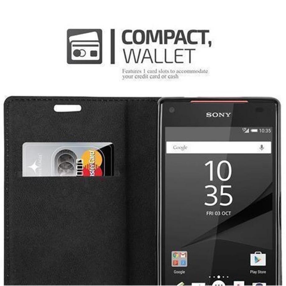 Cadorabo  Hülle für Sony Xperia Z5 COMPACT Magnetverschluss, Kartenfach 