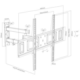 VCM Universal TV VESA support mural extensible pivotant inclinable B-SN600 Universal TV VESA support mural extensible pivotant inclinable B-SN600  
