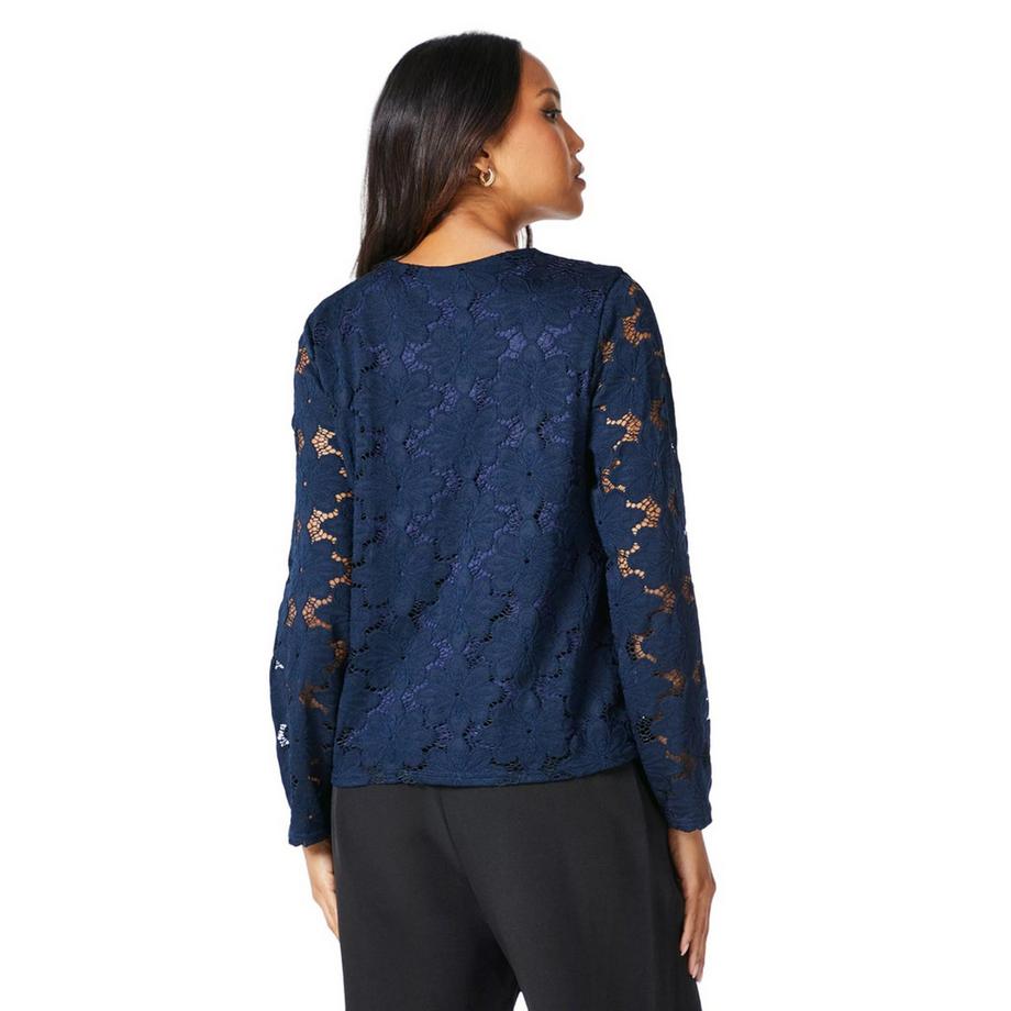 Principles Top Maniche Lunghe Pizzo  