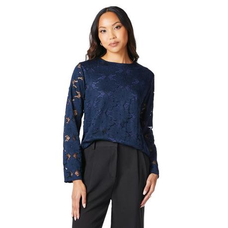 Principles Langärmliges Spitzen-Oberteil  