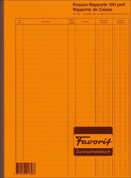 Favorit FAVORIT Kassa-Rapport A4 352 100 Blatt  