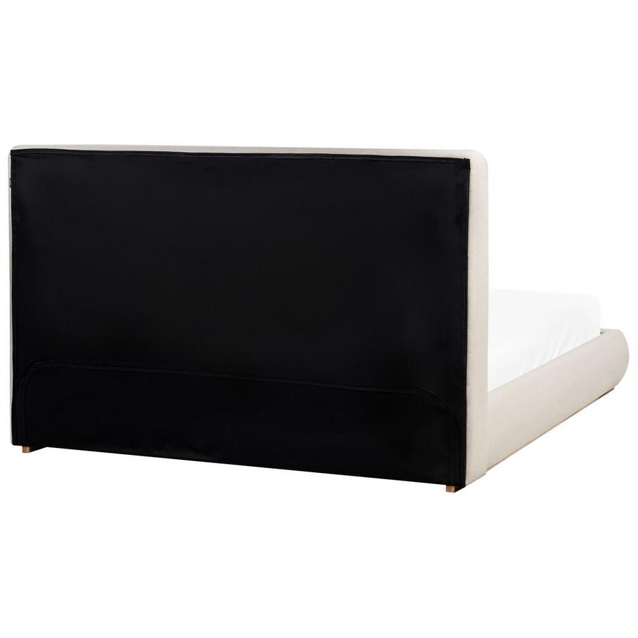 Beliani Lit ottoman en Tissu  CAMPAGNE  