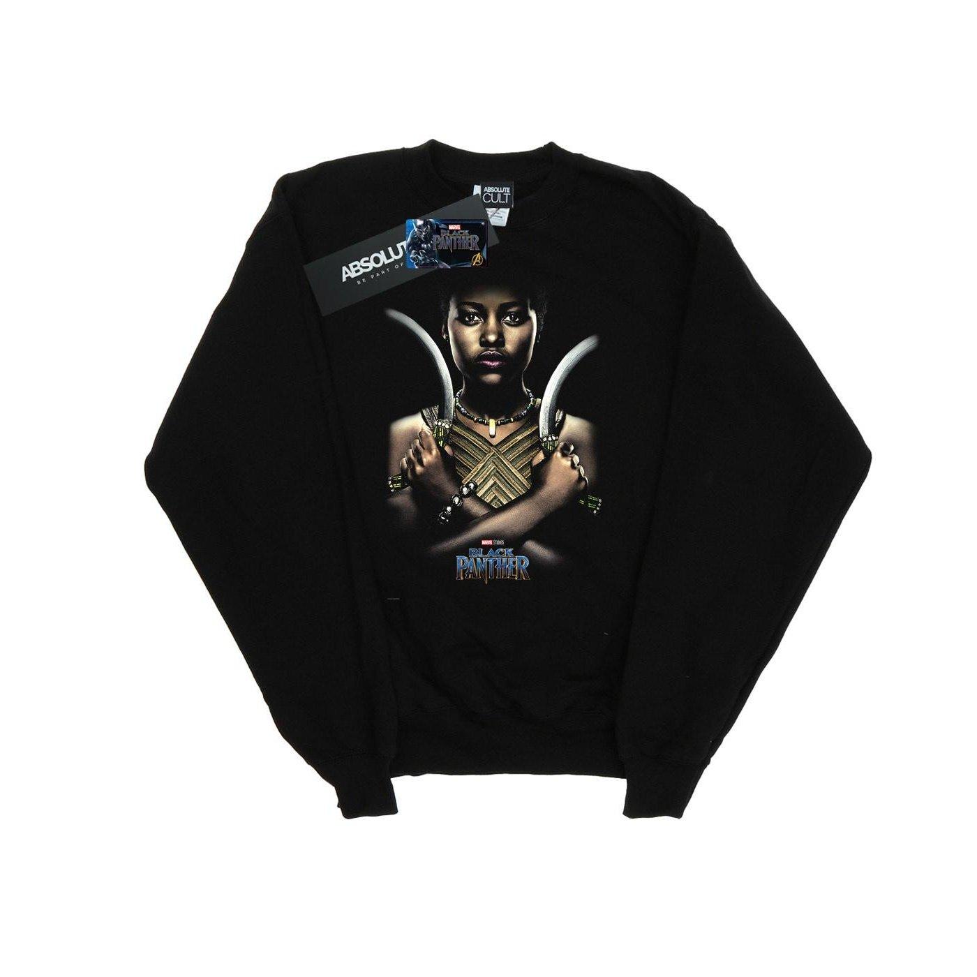 Image of Black Panther Nakia Poster Sweatshirt Unisex Schwarz 152-158