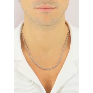 MUAU Schmuck  Collier forçat en argent 925, 4mm, 70cm 