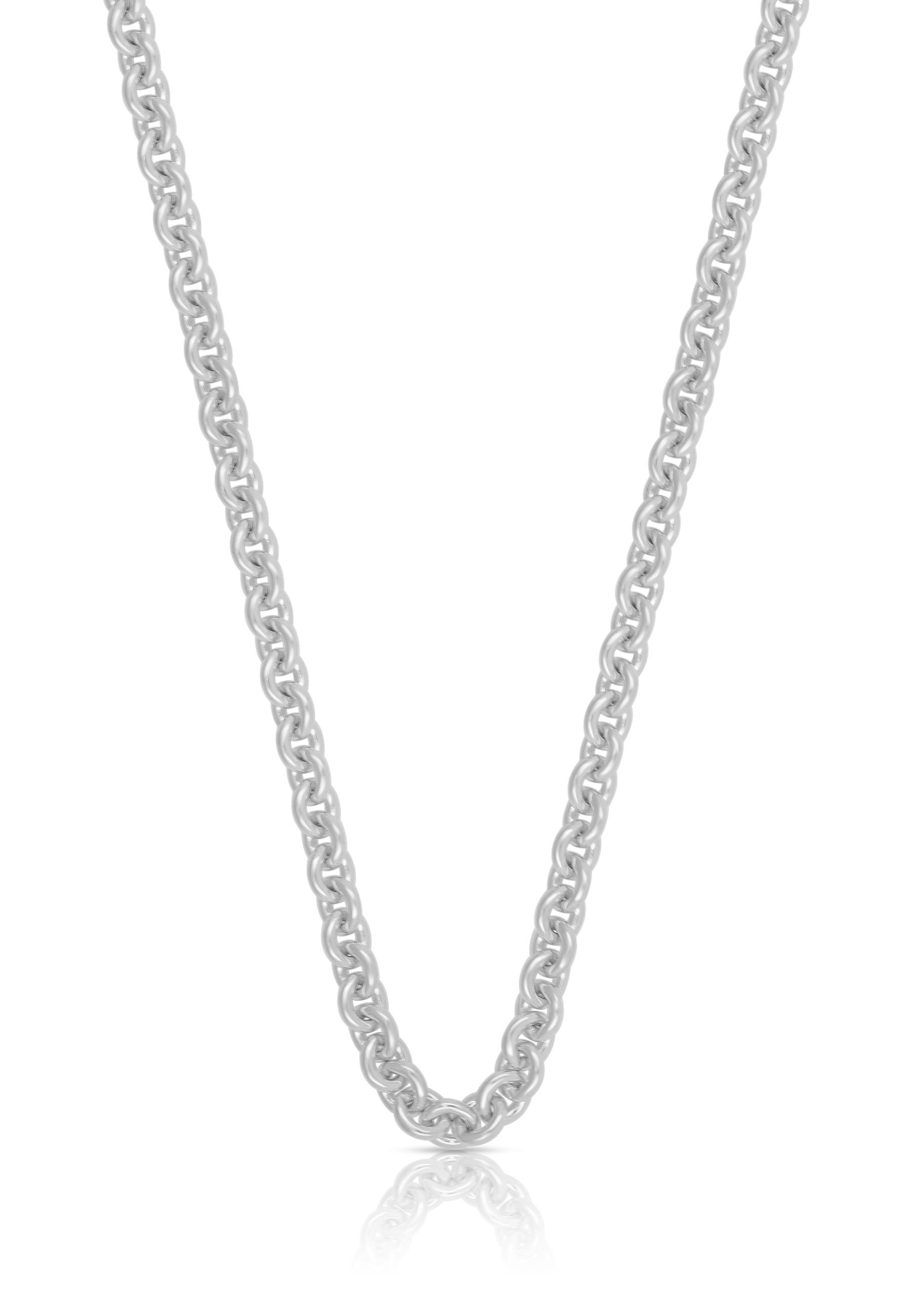 MUAU Schmuck  Collier forçat en argent 925, 4mm, 70cm 