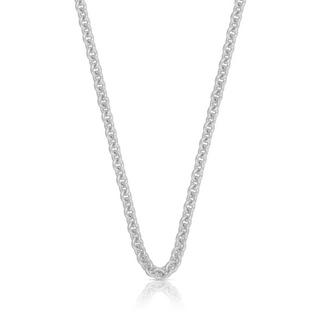 MUAU Schmuck  Collier forçat en argent 925, 4mm, 70cm 