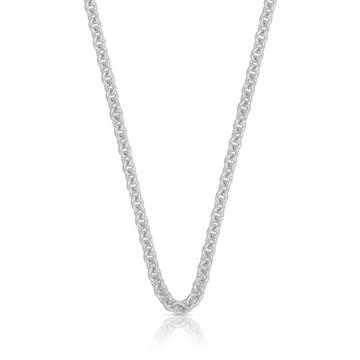 Collier forçat en argent 925, 4mm, 70cm