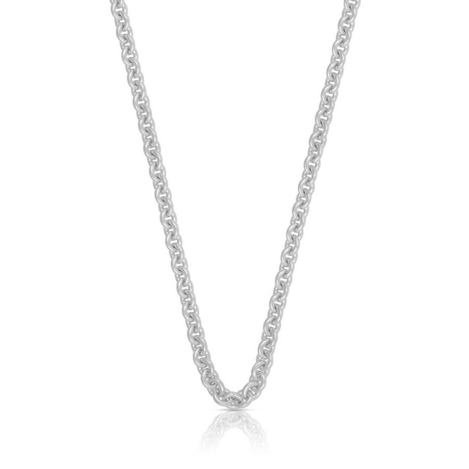 Collier forçat en argent 925, 4mm, 70cm