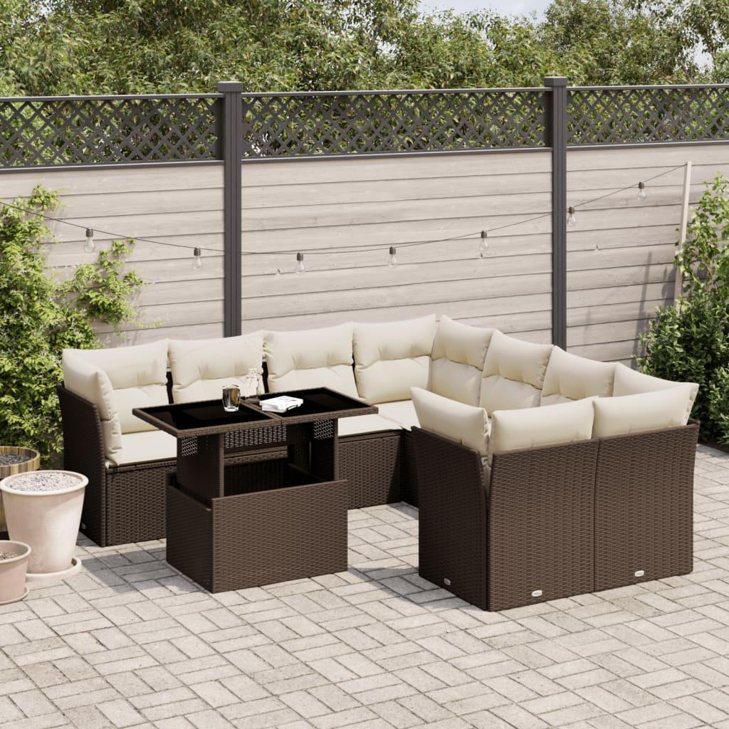 VidaXL set divano da giardino Polirattan  