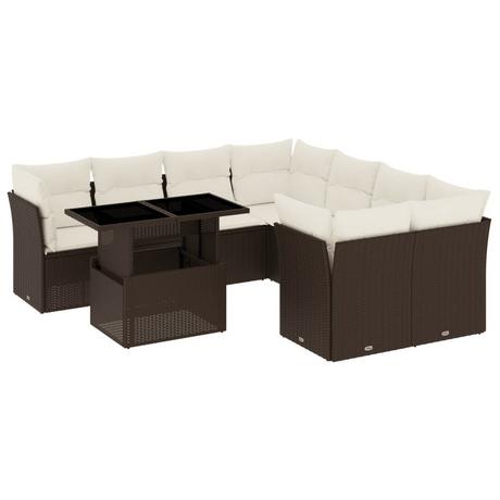 VidaXL set divano da giardino Polirattan  