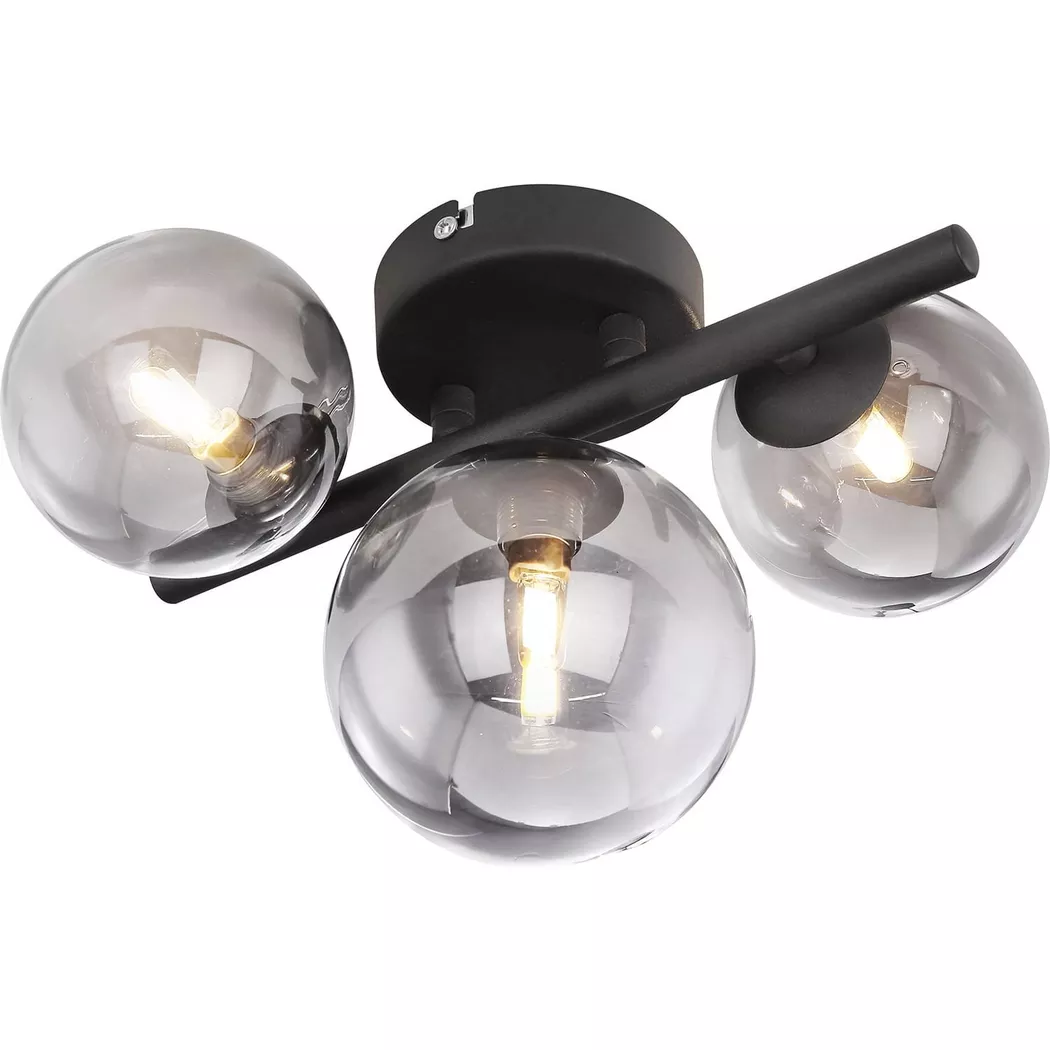 mutoni – Wandleuchte Riha Metall 3xG9 LED, One Size, Schwarz